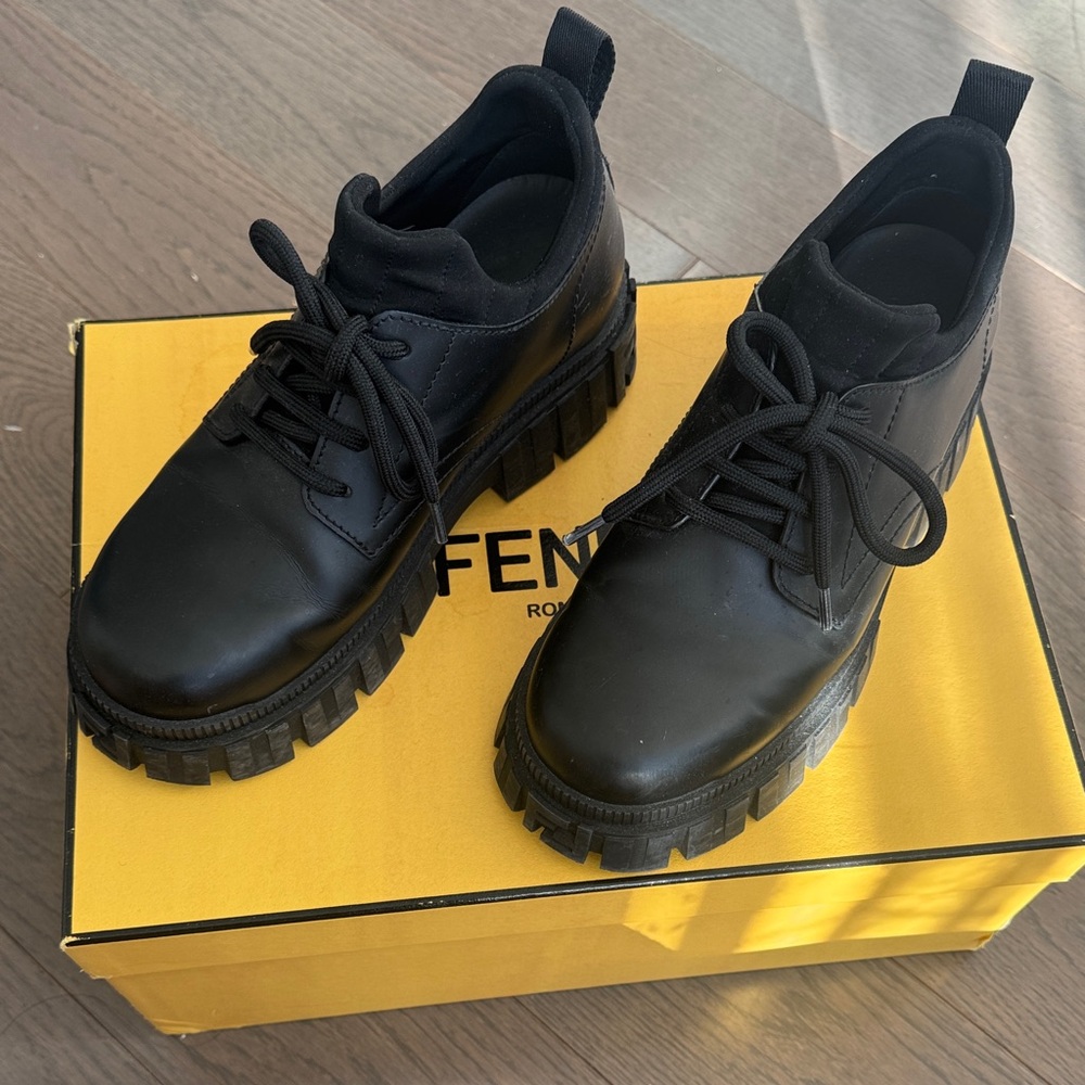 Fendi lug loafers